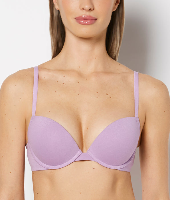 La Senza Cotton Push Up Bra in Regal Orchid
