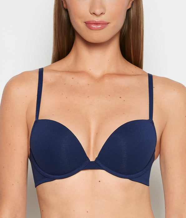 La Senza Cotton Push Up Bra in Ocean Cavern