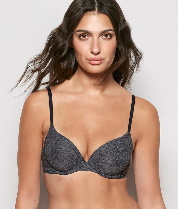 La Senza Smooth Comfort Lightly Lined Demi Bra in Tuxedo Black
