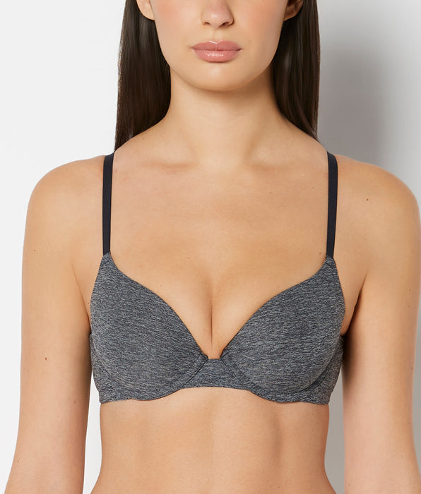 La Senza Smooth Comfort Lightly Lined Demi Bra in Tuxedo Black