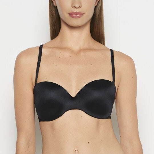 La Senza Strapless Lightly Lined Bra in Tuxedo Black