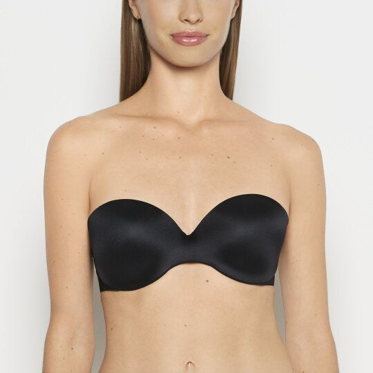 La Senza Strapless Lightly Lined Bra in Tuxedo Black