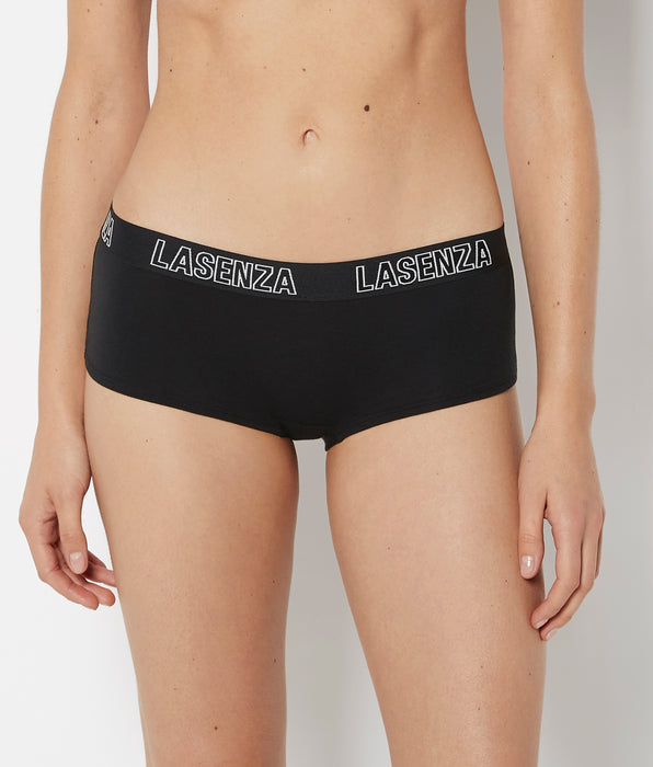 La Senza Boyshort Panty in Tuxedo Black
