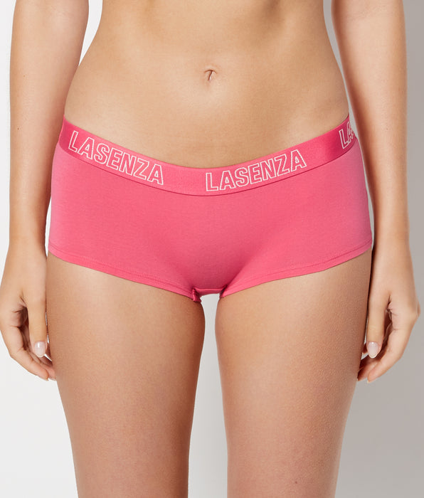 La Senza Boyshort Panty With Logo in Pink Flambe