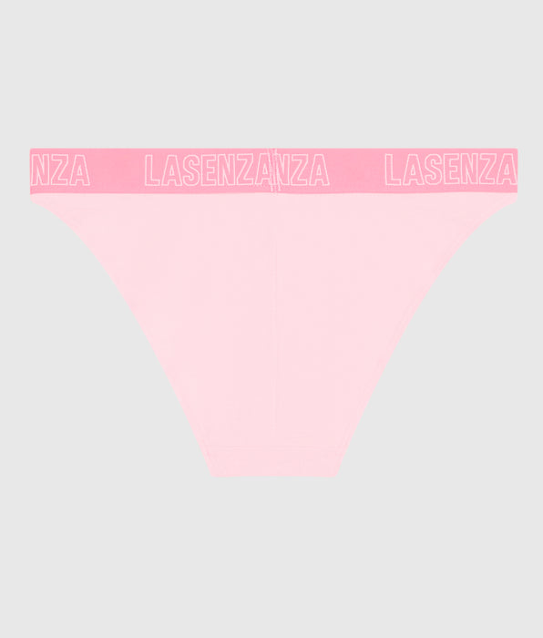 La Senza High Leg Cheeky Panty with Logo in Pink