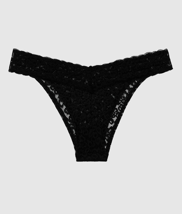 La Senza Cheeky Lace Panty in Smoulder Black
