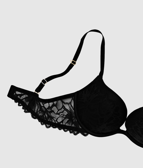 La Senza Push Up Bra with Lace Overlay
