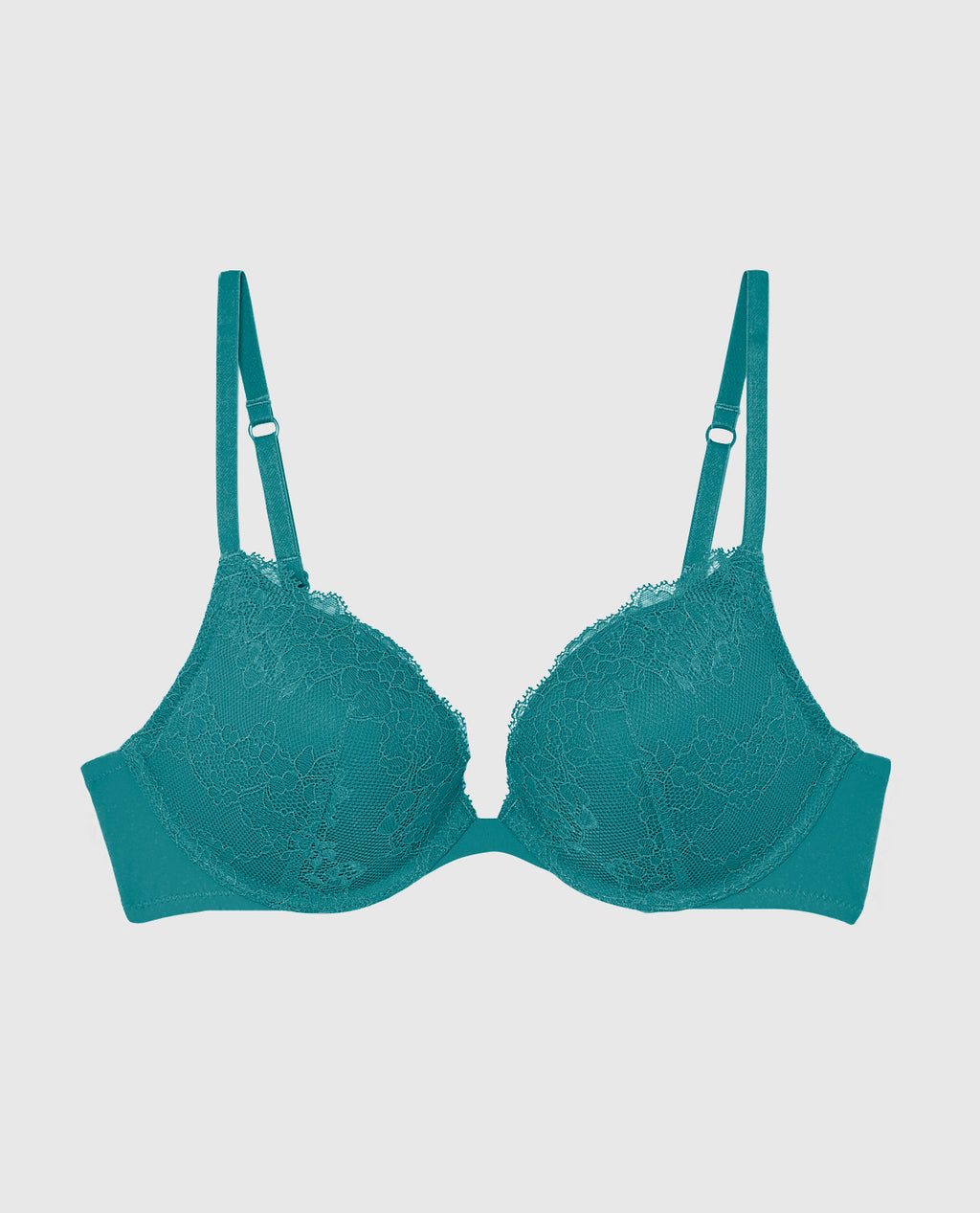 Push Up Plunge Bra Lace Overlay