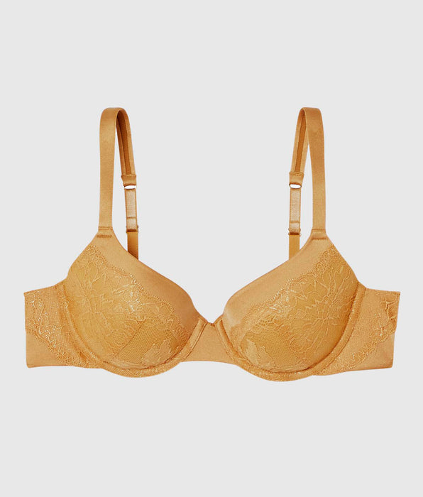 La Senza Lightly Lined Full Coverage Bra with Lace Overlay