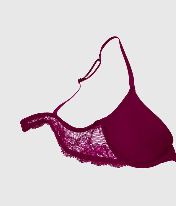 La Senza Smooth Push Up Plunge Bra with Lace Wing