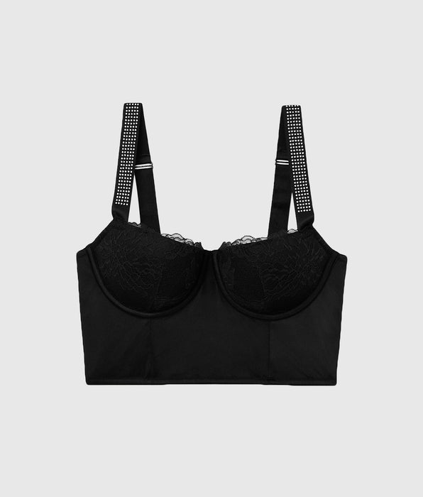 La Senza Push Up Bra Top with Allover Lace