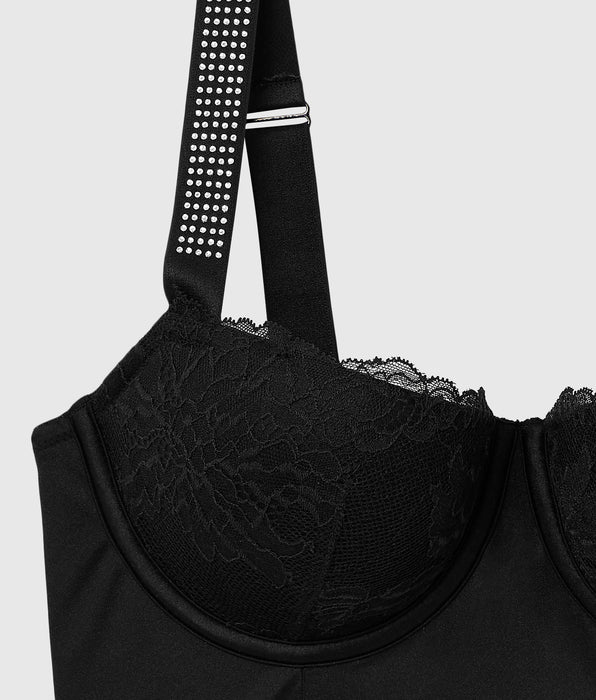 La Senza Push Up Bra Top with Allover Lace