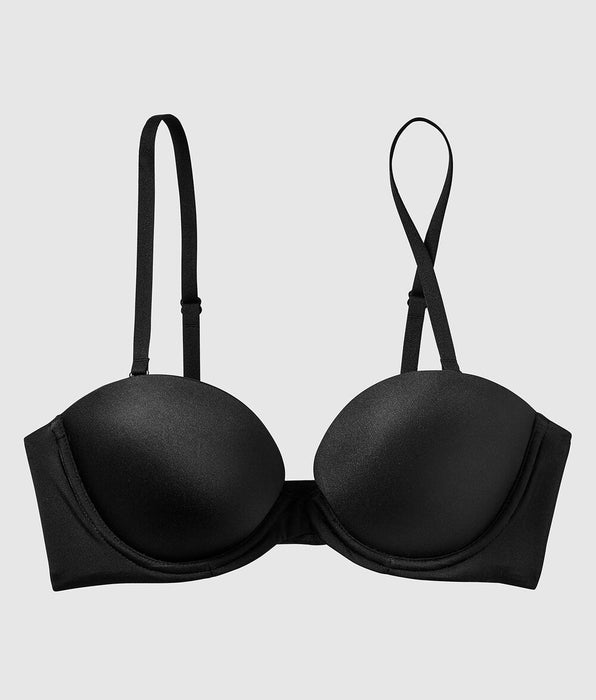 La Senza Strapless Push Up Bra in Tuxedo Black
