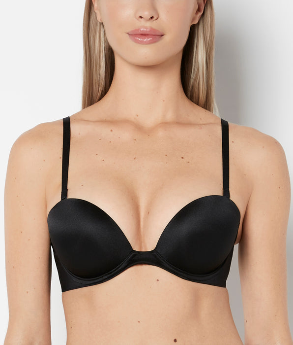 La Senza Strapless Push Up Bra in Tuxedo Black