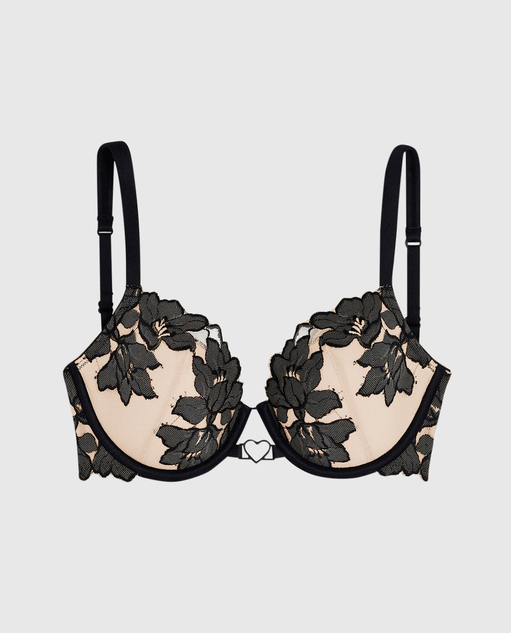 Lightly Lined Full Coverage Bra Lace Overlay