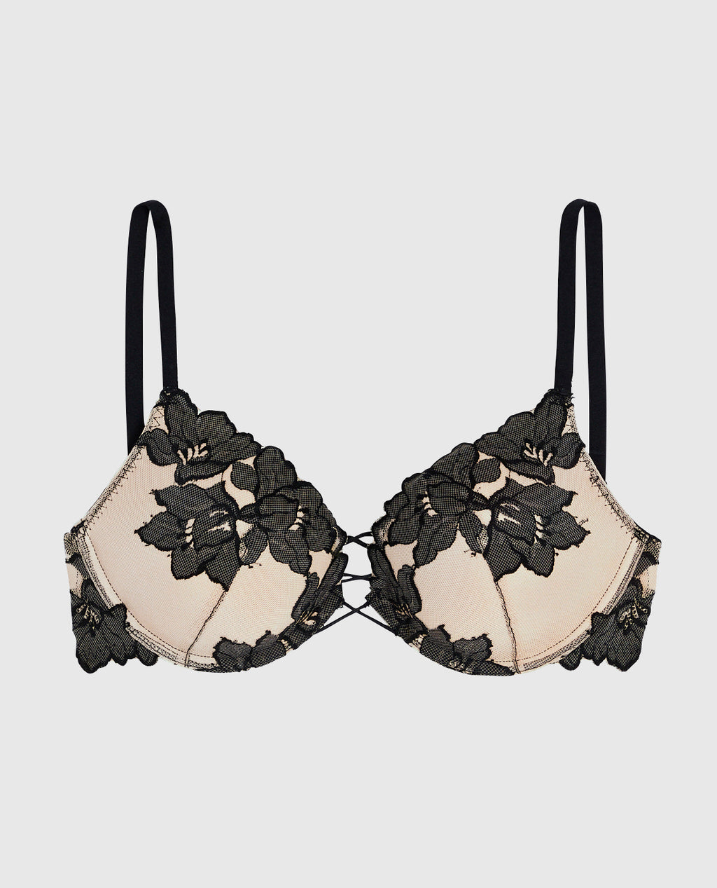Up 2 Cup Push Up Bra Lace Overlay