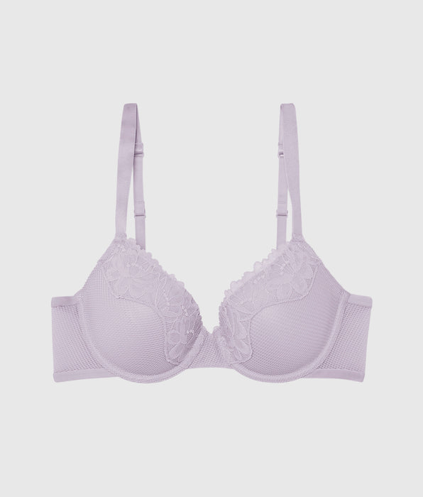 La Senza Lightly Lined Full Coverage Bra with Fishnet