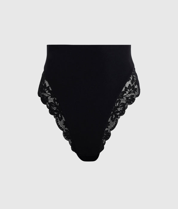 La Senza High Waist Smoothing Cheeky Panty in Black