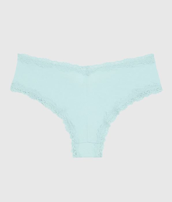 La Senza Cheeky Panty with Lace Trim in Vista Blue