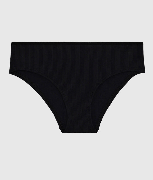 La Senza Ribbed Hipster Panty in Black