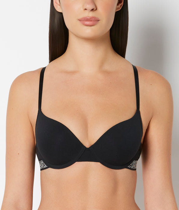 La Senza Lightly Lined Demi Bra in Tuxedo Black
