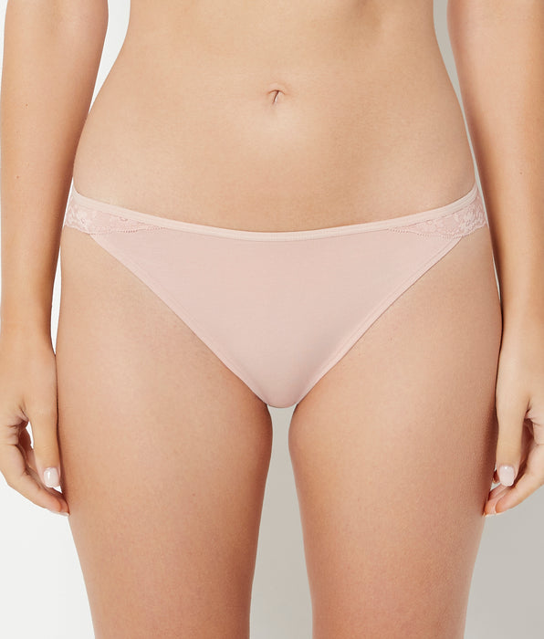 La Senza Cheeky Panty With Lace Trim in Misty Rose