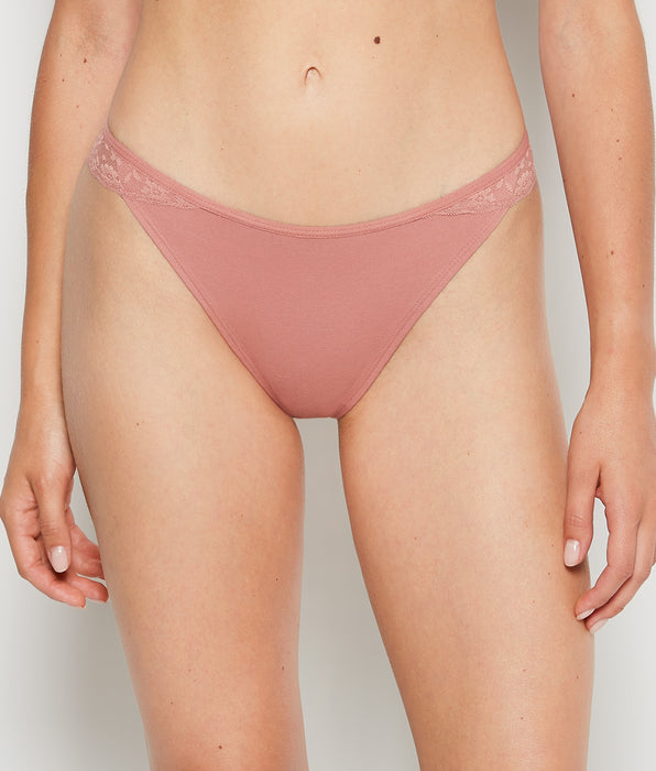 La Senza Cheeky Panty With Lace Trim in Old Rose
