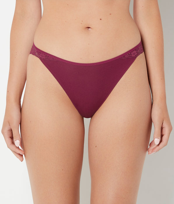 La Senza Coquine avec bordure en dentelle violet magenta