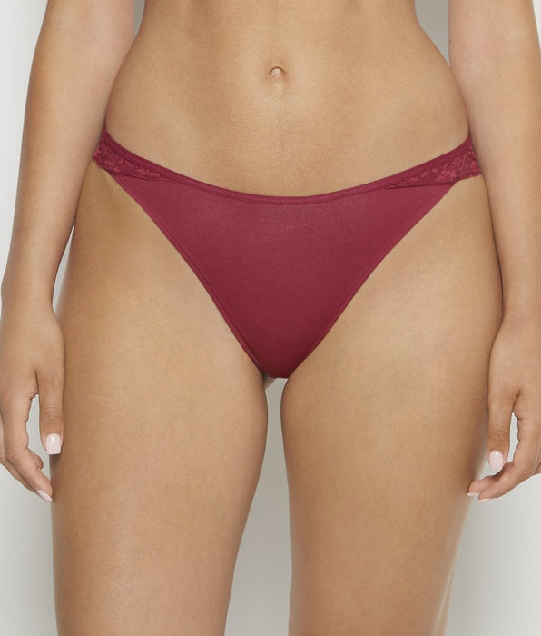 La Senza Culotte espiègle avec bordure en dentelle en beaujolais