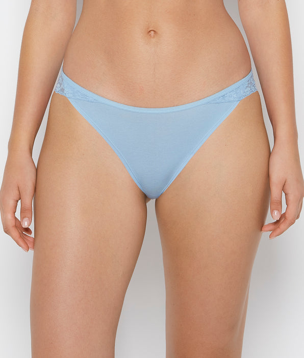La Senza Cheeky Panty With Lace Trim in Glacier Lake
