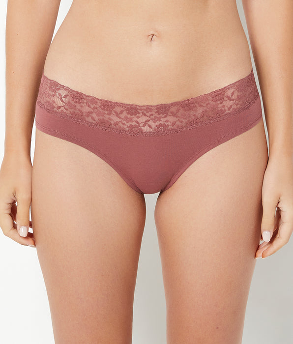 La Senza Hipster Panty With Lace Trim in Wild Ginger