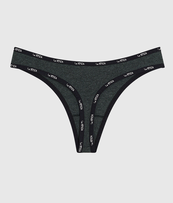 La Senza Everyday Thong Panty with Logo Trim