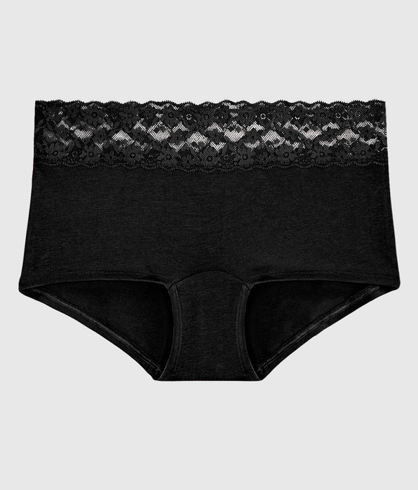 La Senza Boyshort Panty in Tuxedo Black