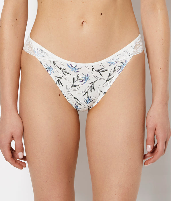 La Senza Culotte coquine en coton feuillage léger avec bordure dentelle