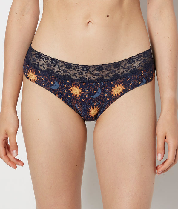 La Senza Hipster Panty With Lace Trim in Celestial Tapestry