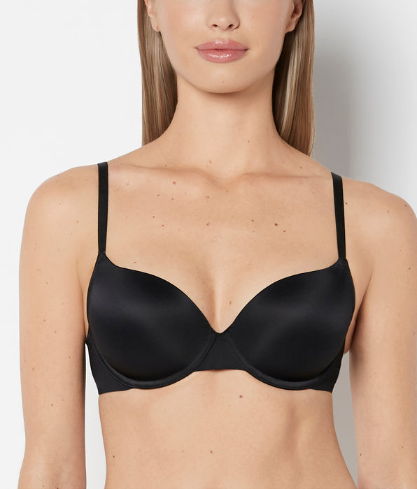 La Senza Smooth Lightly Lined Demi Bra in Tuxedo Black