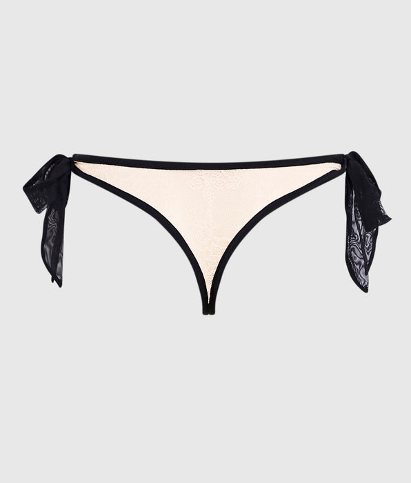 La Senza Tie-Side Thong Panty in Ivory Dawn