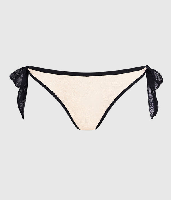 La Senza Tie-Side Thong Panty in Ivory Dawn