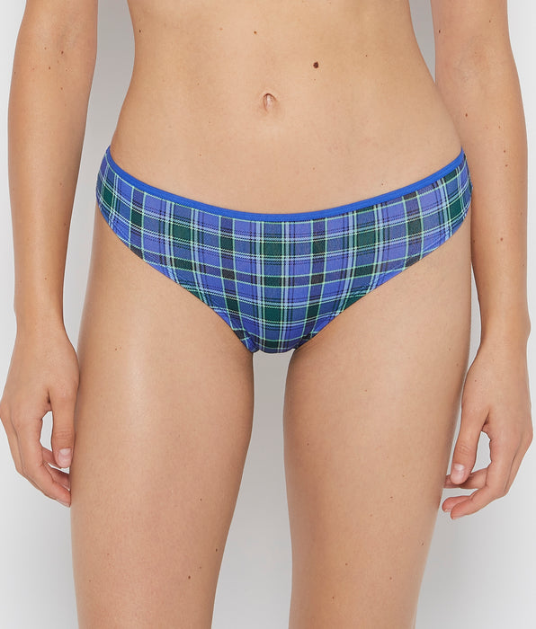 La Senza Ultrasoft Modal Cheeky Thong Panty in Soft Montreal Plaid