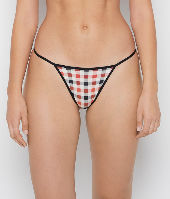La Senza Ultrasoft Modal G-String Panty in Soft Winter Gingham
