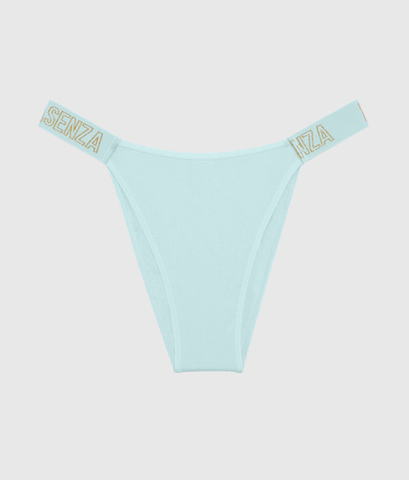 La Senza Cheeky Panty with Logo Band in Vista Blue