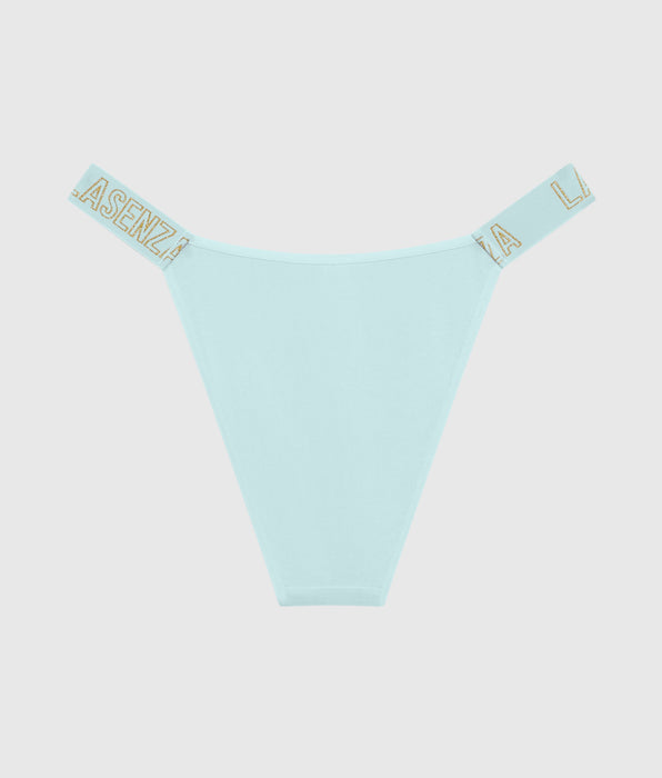 La Senza Cheeky Panty with Logo Band in Vista Blue
