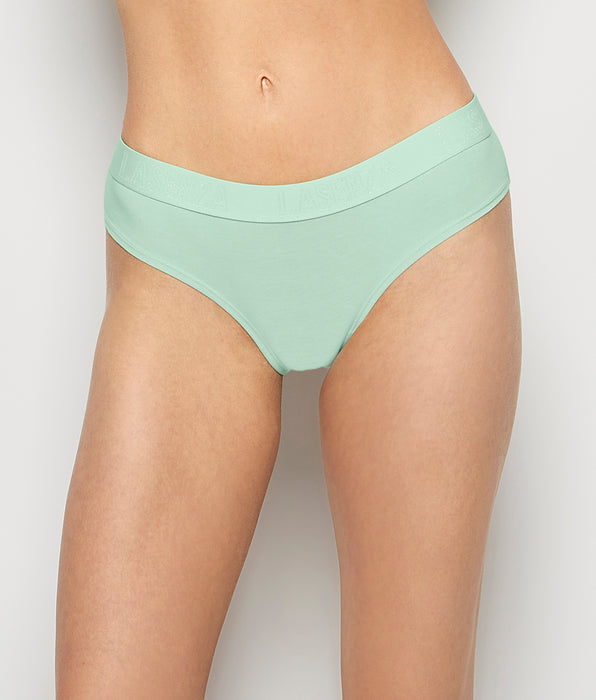 La Senza Hipster Panty with Logo Band in Mist Green