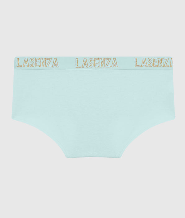 La Senza Boyshort Panty with Logo Band in Vista Blue
