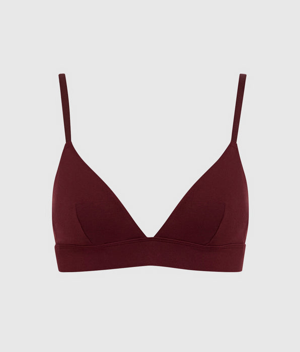 La Senza Unlined Bralette with V Neck in Red Wine