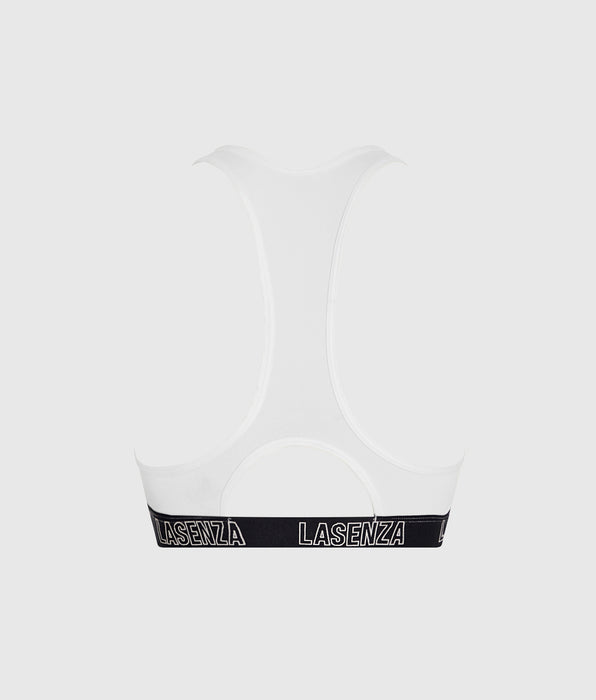 La Senza Low Impact Logo Sports Bra in Ivory