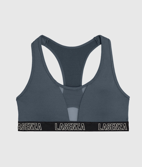 La Senza Low Impact Logo Sports Bra in Stormy Weather