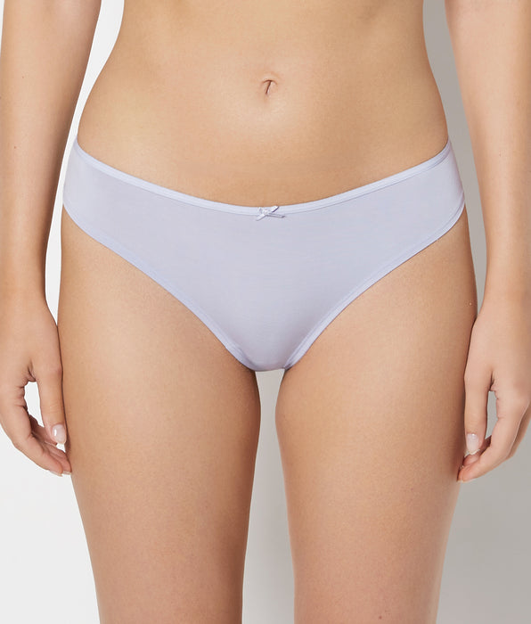 La Senza Ultrasoft Thong Panty with Bow Detail in Cosmic Sky