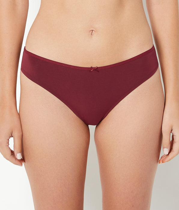 La Senza Tanga Ultrasoft avec boucle cabernet