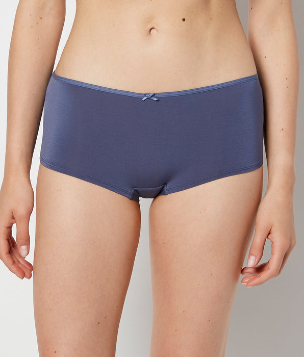 La Senza Ultrasoft Boyshort Panty with Bow Detail in Vintage Indigo